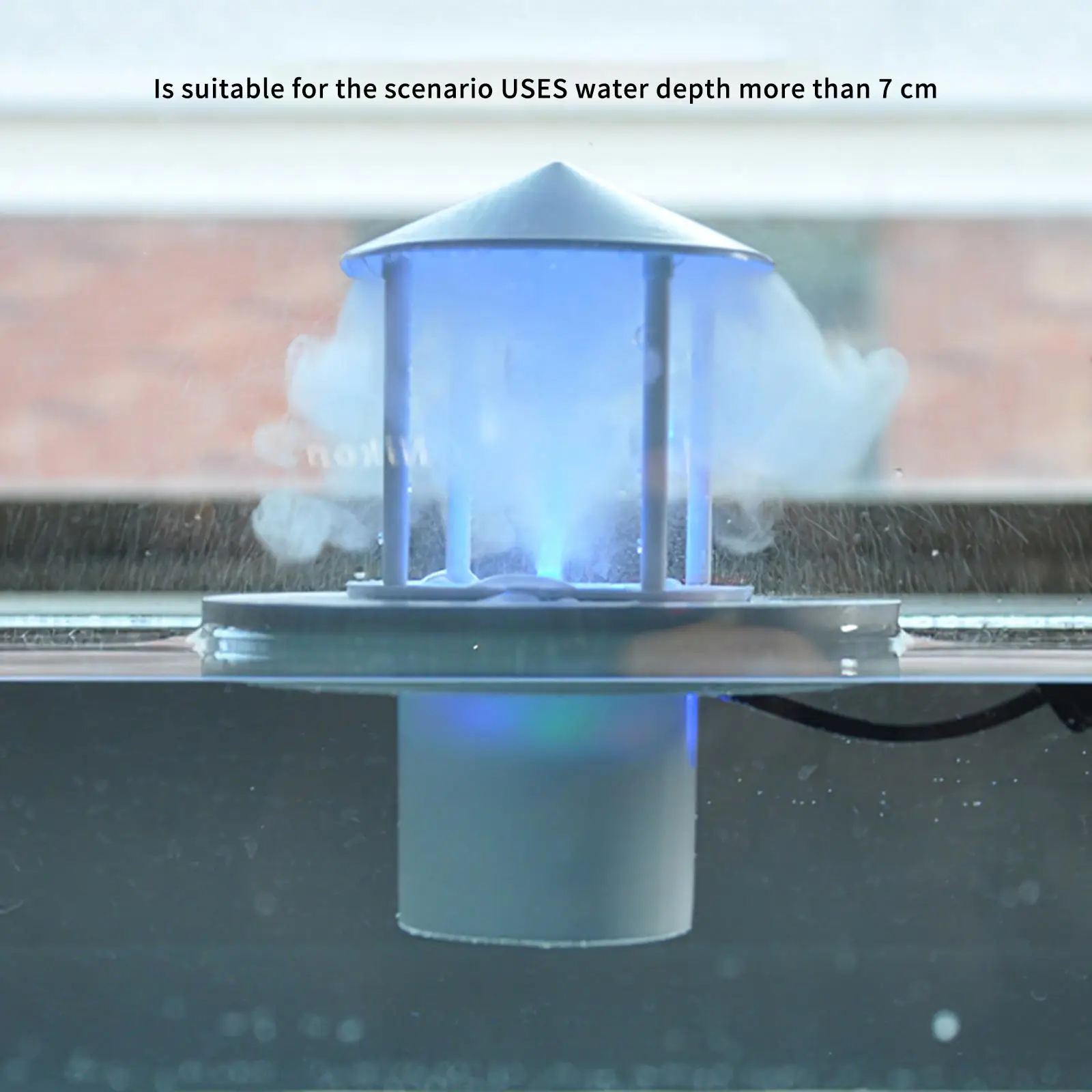 LED Light Floating Mist Fog Maker Cover Guard Landscape Aquarium Reptile Pet Fishtank Fountain Aquarium Fogger Machine Parts reptile fogger humidifier system