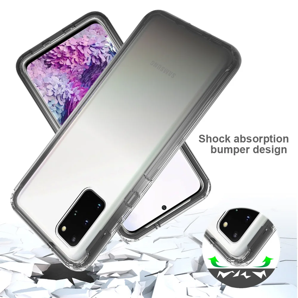 Luxury Candy Color Transparent Shockproof Phone Case - TPU+PC Hybrid Cover