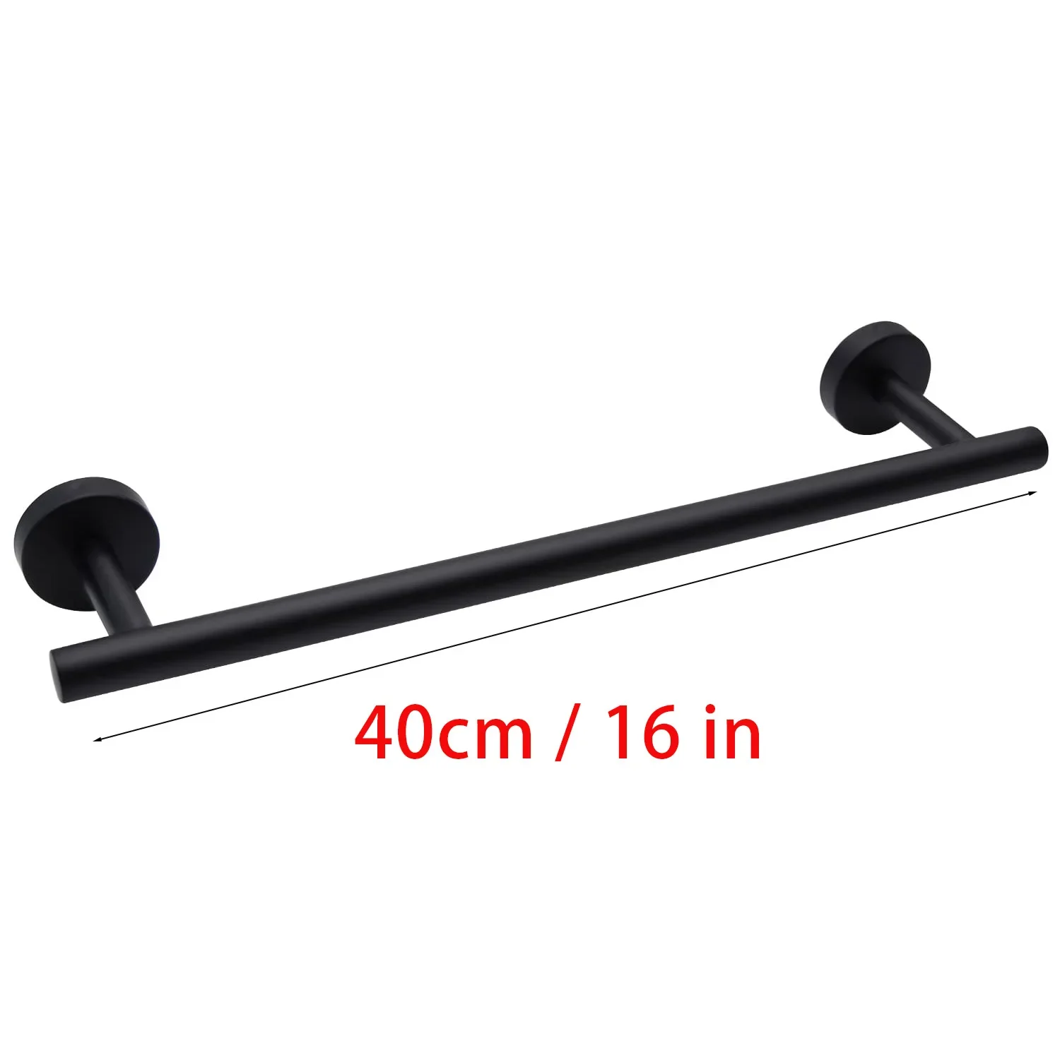 Description Picture 4 of itemStainless Steel Bathroom Toilet Paper Holder Towel Rack Hook Towel Ring Black Bathroom Hardwares Accessories Set
