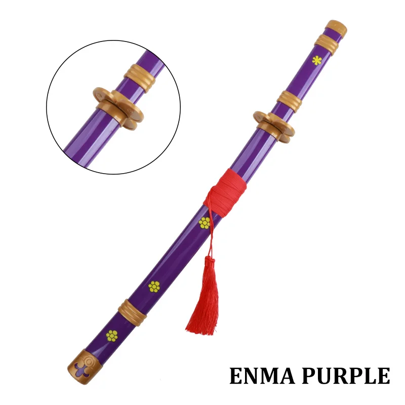 80cm/31.5in  Anime Cosplay Katana Roronoa Zoro Katana Enma Purple Enma White Role-playing Props 1:1 Origin Pattern 4