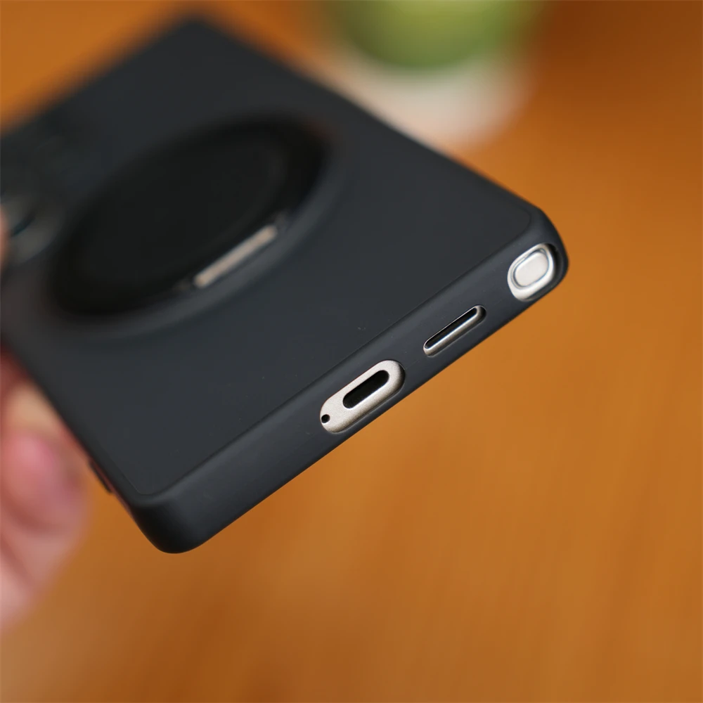 Matte Magnetic Rotating Phone Case with Translucent Cover