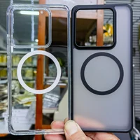 Compatible For Magsafe Clear Hard Case For Xiaomi 14T Pro / 14T Magnetic Wireless Charging Transparent Shell 1