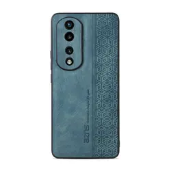 Ultra Thin Cube Pattern Leather Protective Case - Full Coverage Cover for Honor 60Pro (Green)
