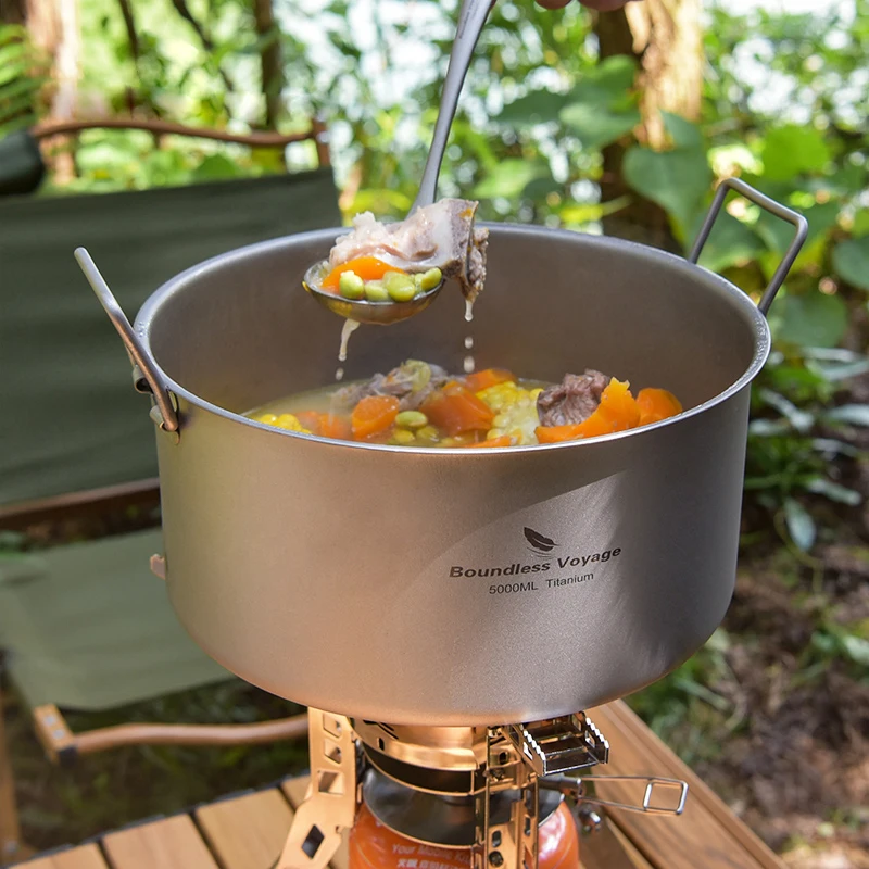 Set Da Cucina Da Campeggio Black Crevice - 5 Pezzi In Alluminio Antiaderente, Leggero E Compatto - Foto 3