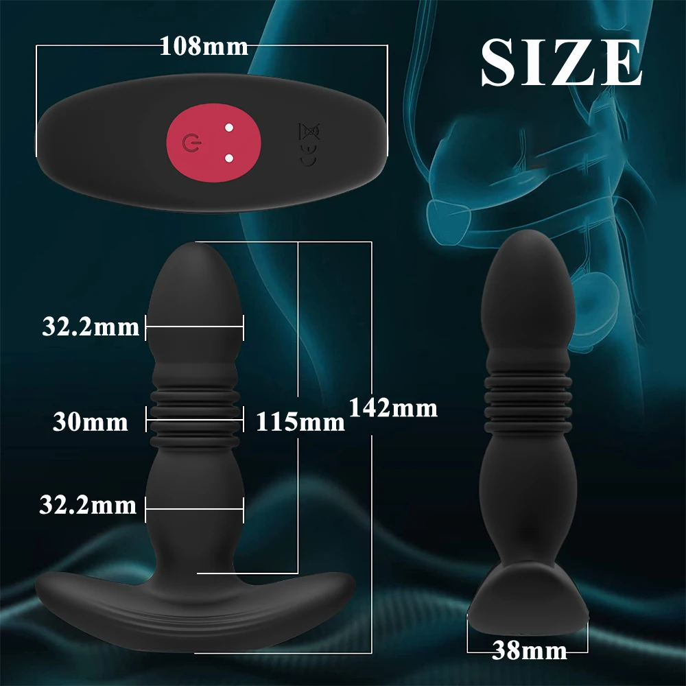 Telescopic Anal Vibrators for Men Wireless Anal Plug Prostate Massager Butt Plug Dildo Sex Toys Male Masturbators Sexshop S9123a213a3f9421c857589acd2c45c45T