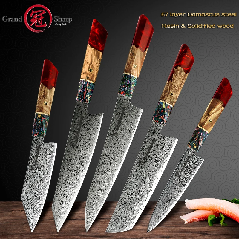 Cuchillo de cocina, juego de 3 cuchillos con funda, cuchillo de chef de 8  pulgadas, cuchillo utilitario de 4.5 pulgadas, cuchillo de chef de pelar de