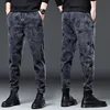 Autumn Men's Six Pocket Casual Pants Letter Star Pattern Stretch Straight Fashion Trousers Male Black Gray Large Size 5XL 6XL