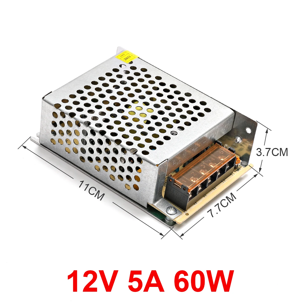 AC 220V to 12 Volt 60W Switching Power Supply 5A Monitor LED Transformer DC Adapter