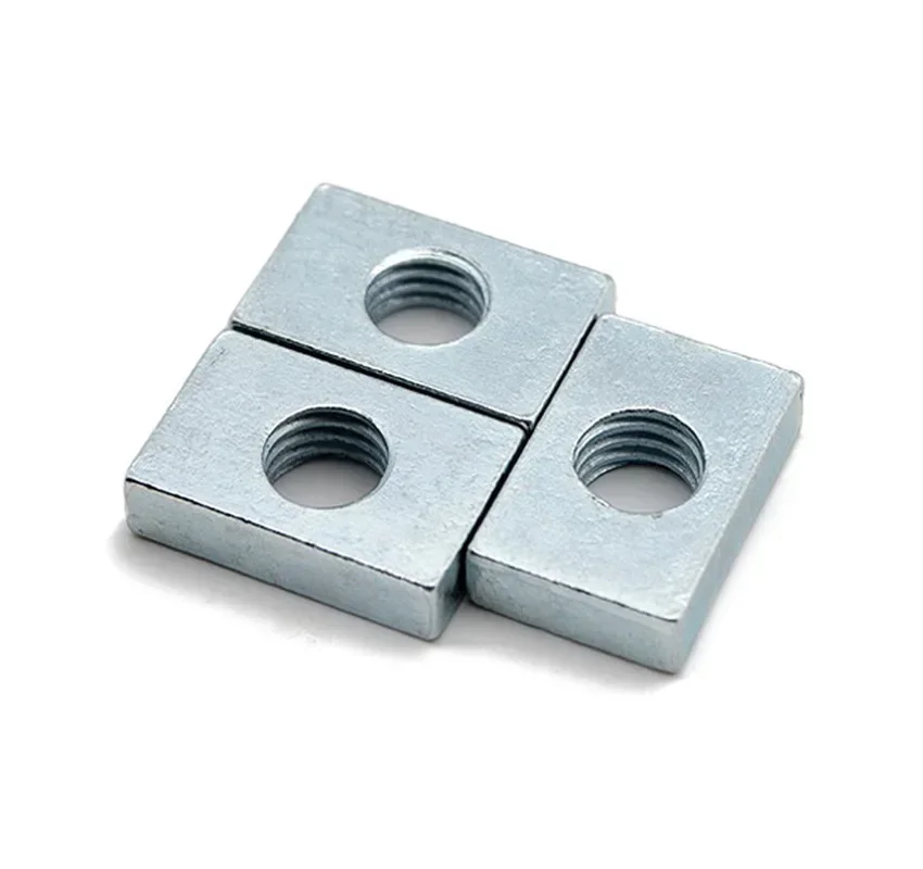 Description Picture 2 of item100pcs Square Nuts M6 M6x18x11x4 Rectangular GB39 Aluminum Profile  Slider Block Thin Carbon Steel Countersunk Nut