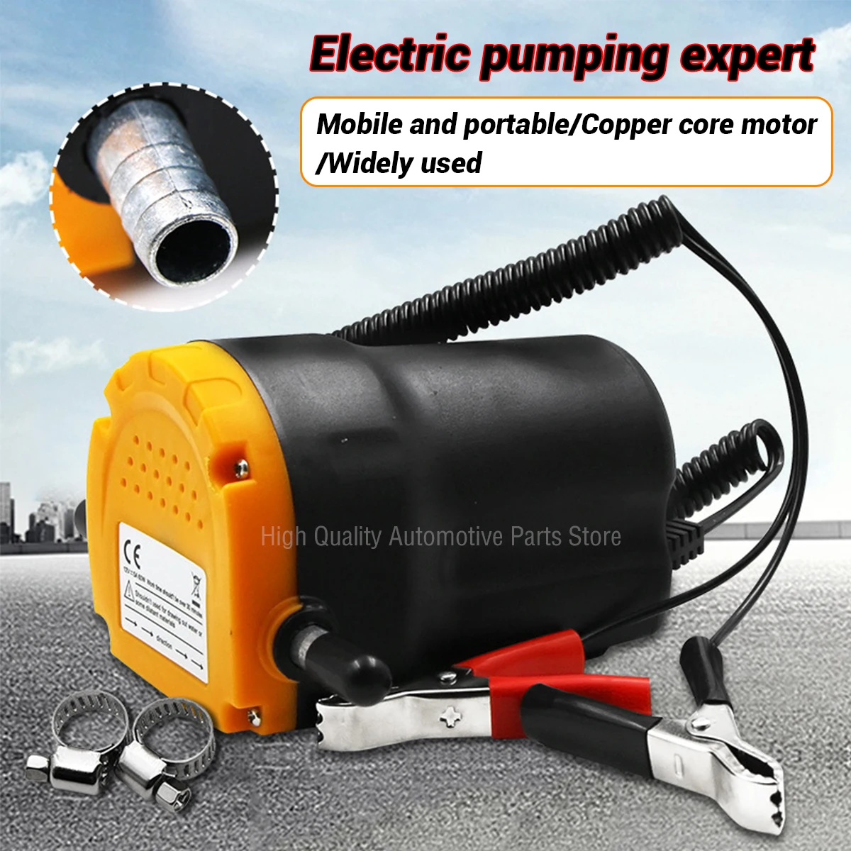 Fuel Pump Oil Pump Liquid Transfer Pump Oil Extractor Pump Fuel Transfer Pump Fluid Extractor Oil Extractor Car Engine Oil Pump 12V Electric Diesel Fluid Sump Extractor Scavenge 60W