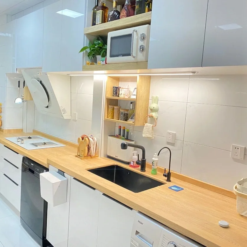 90CM Width Waterproof Self Adhesive Wood Grain Sticker Door Cabinet Desktop Modern Furniture Renovation Peel and Stick Wallpaper 4