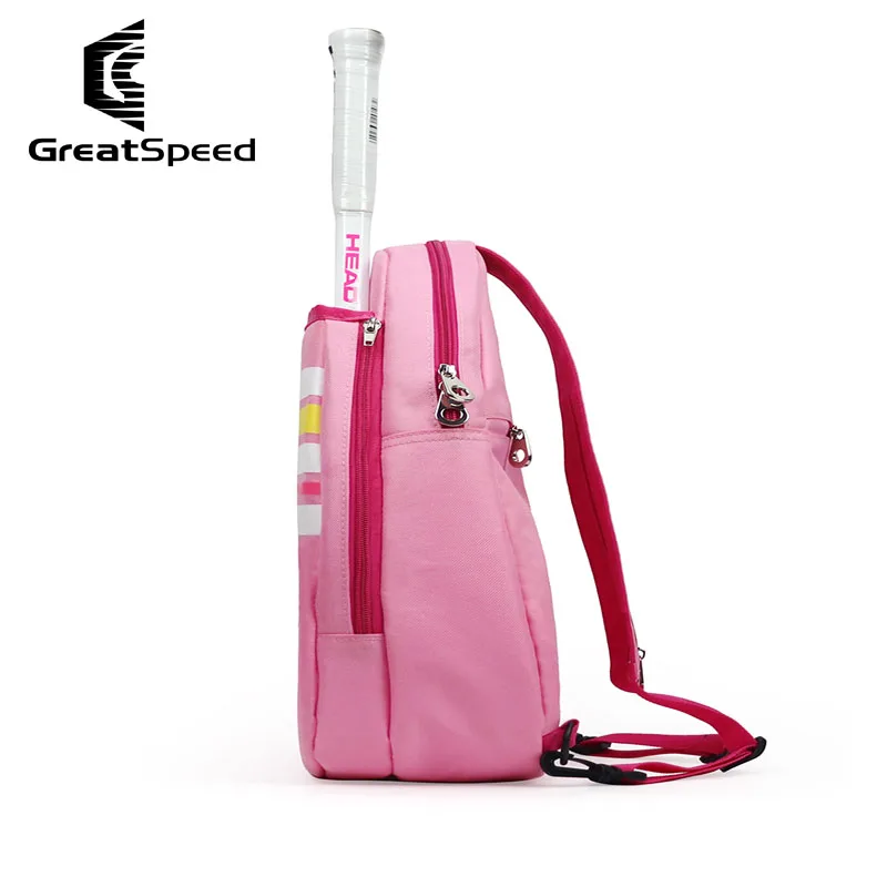 New GreatSpeed Kids Teenagers Tennis Backpack 1-2 Pack Badminton Squash Padel Bag Youth Girls Boys Sports Fitness Shoulder Bags