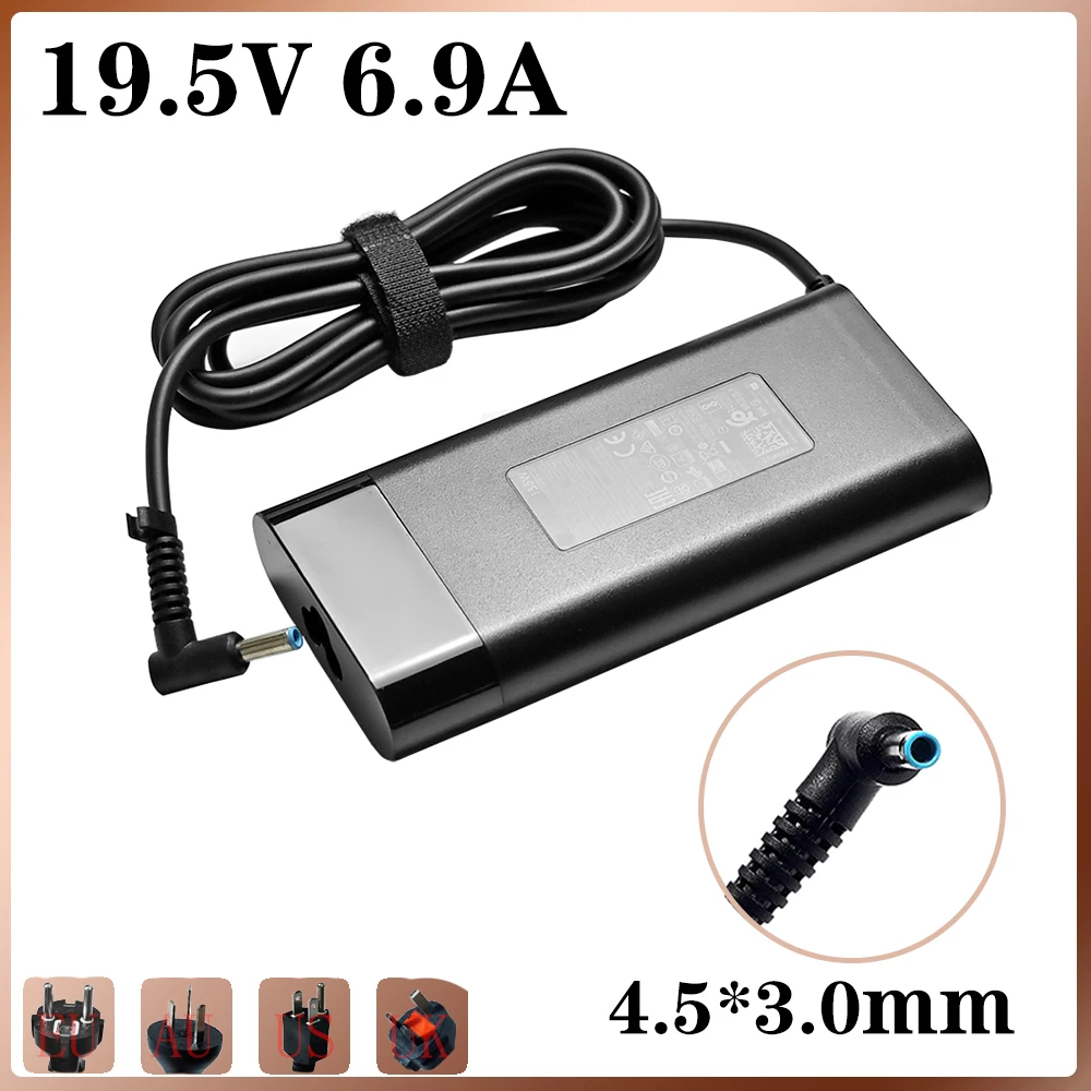 Alimentatore Per Caricabatterie Per Laptop 19.5V 6.9A 135W Per Hp L15534-001 Tpn-Da11 Tpn-Ca13 Spectre 15X360 Omen 15 17 Pavilion Gaming 15 17