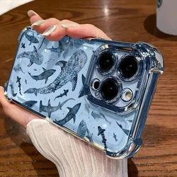 Ocean Jellyfish Shark Scenery Clear Soft Phone Case Cover for Pixel 9 (S27703)