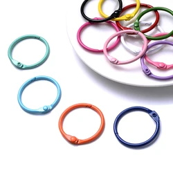 Set of 10 Colorful Metal Alloy O-Ring Keychain Jump Rings for DIY Jewelry and Crafts (Mixed Color)