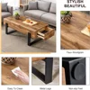 Coffee Table, Metal Legs for Living Room Dining Room, Coffee Table 3