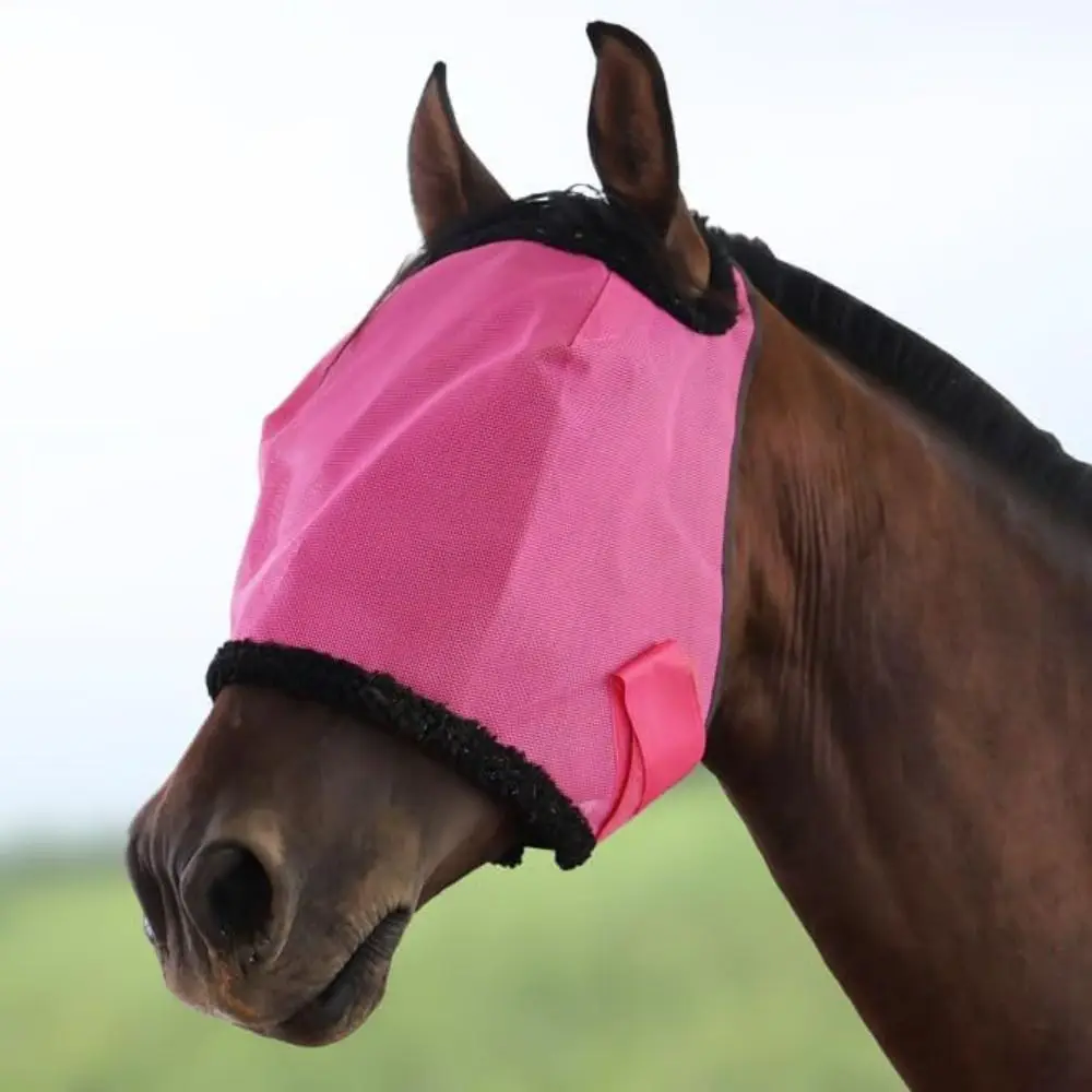 Anti Mosquito Horse Anti Fly Mesh Mask Adjustable Stretchy Horse Eye Shield Knitted Breathable Horse Fly Protective Cover 4