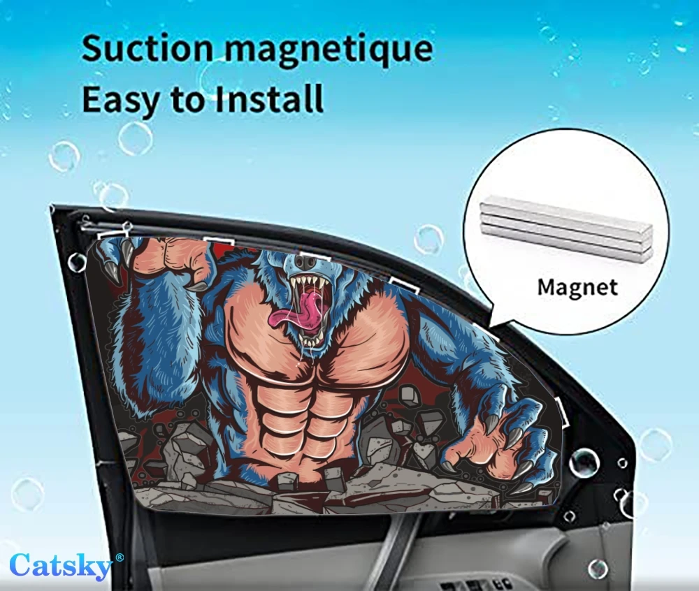 

4 Pieces Privacy Car Window Sun Shades Magnetic Blackout Car Window Covers Car Curtains Car Window Sun Shades Covers Auto
