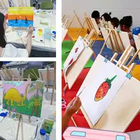30cm/40cm/50cm Foldable Tabletop Easel Adjustable Lightweight Wood Drawing Easel Art Supply Portable Painting Display Holder 2
