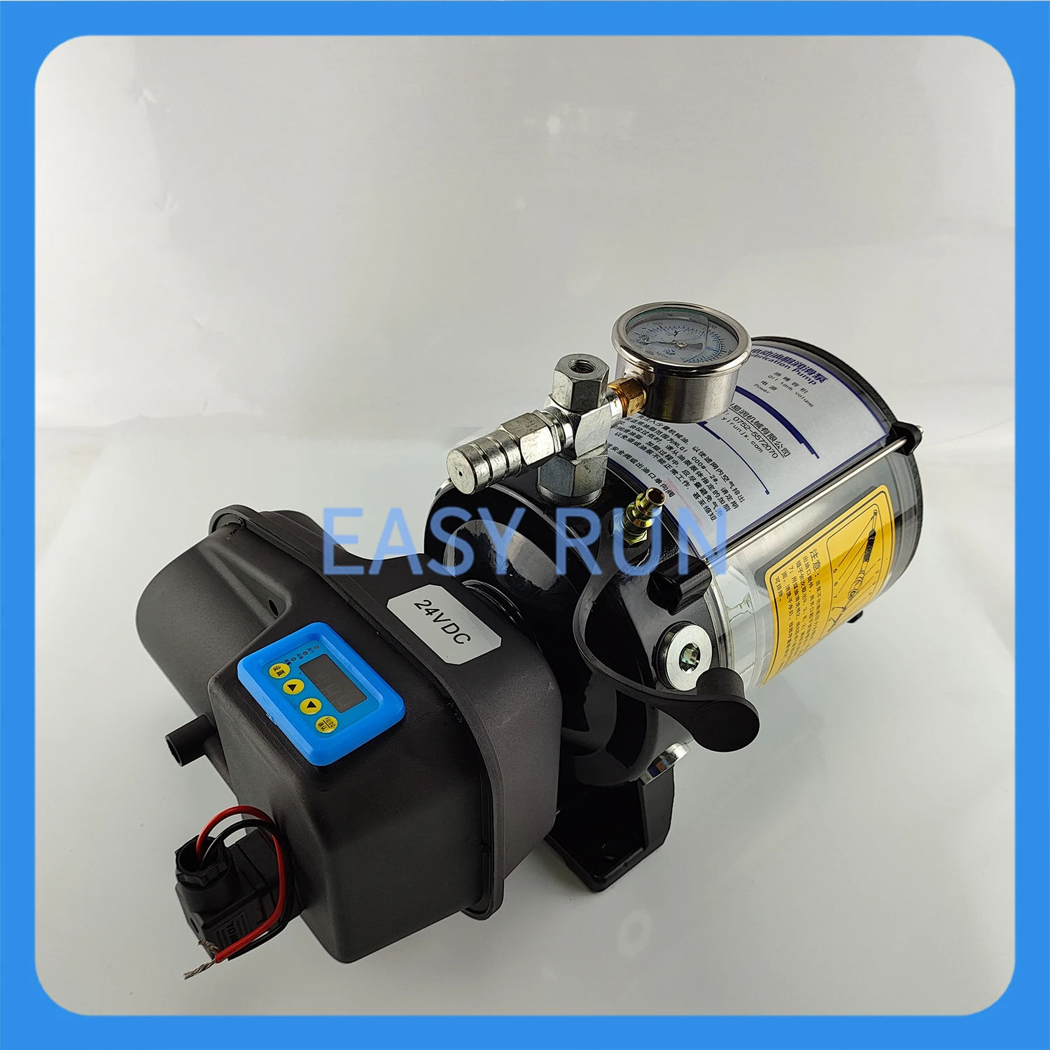 Mixer Oil Pump 2 Liter Grease Pump Concrete 24V Mixer Automatic Butter With Pressure Gauge Thick Oil
