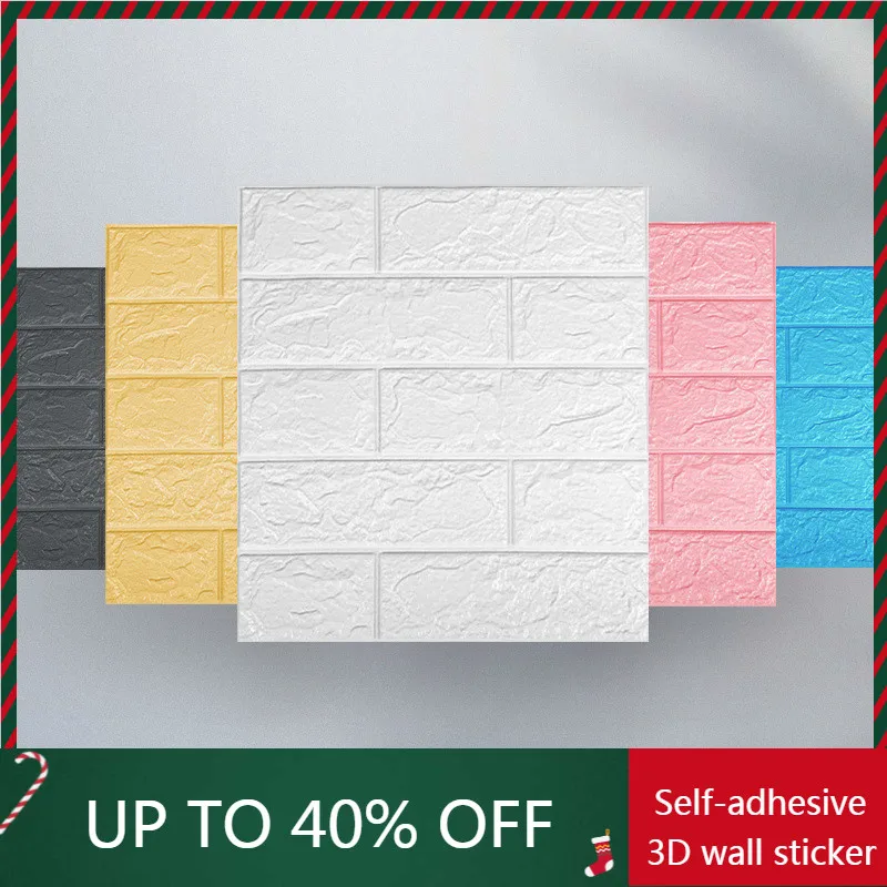 

35x38CM small size 3d three-dimensional brick pattern wallpaper wall home decoration wallpaper foam self-adhesive wall sticker