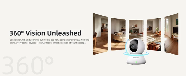 Telecamera WiFi Interno Blurams 2K - Dual-Band 2.4/5GHz, Visione Notturna, Rilevamento Movimento AI - Foto 3