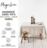 100% Pure Linen Tablecloth Natural Fabric for Kitchen Dining Room Party Holiday Tabletop Decoration Solid Color Table Cover 5