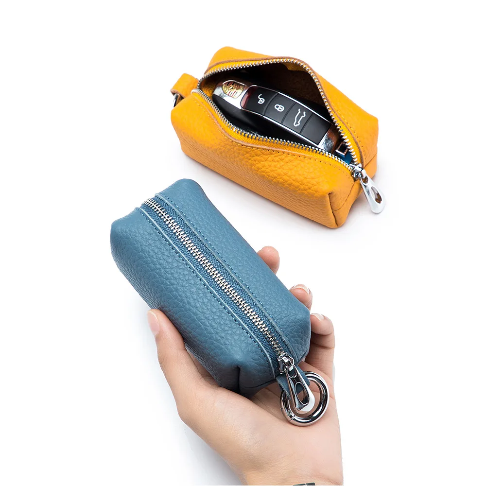 Key Bag Leather Household Large-capacity Key Bag Two-in-one Multi-function Coin Purse Cute Keychain Pouch
