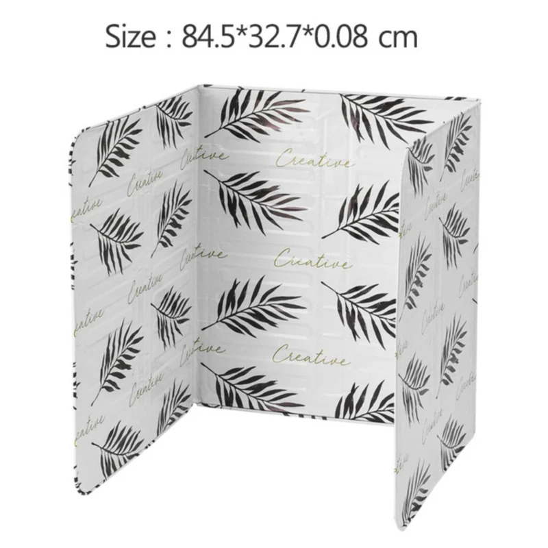 Kitchen Splash Guard Aluminum Foil Foldable Kitchen Gas Stove Baffle Plate