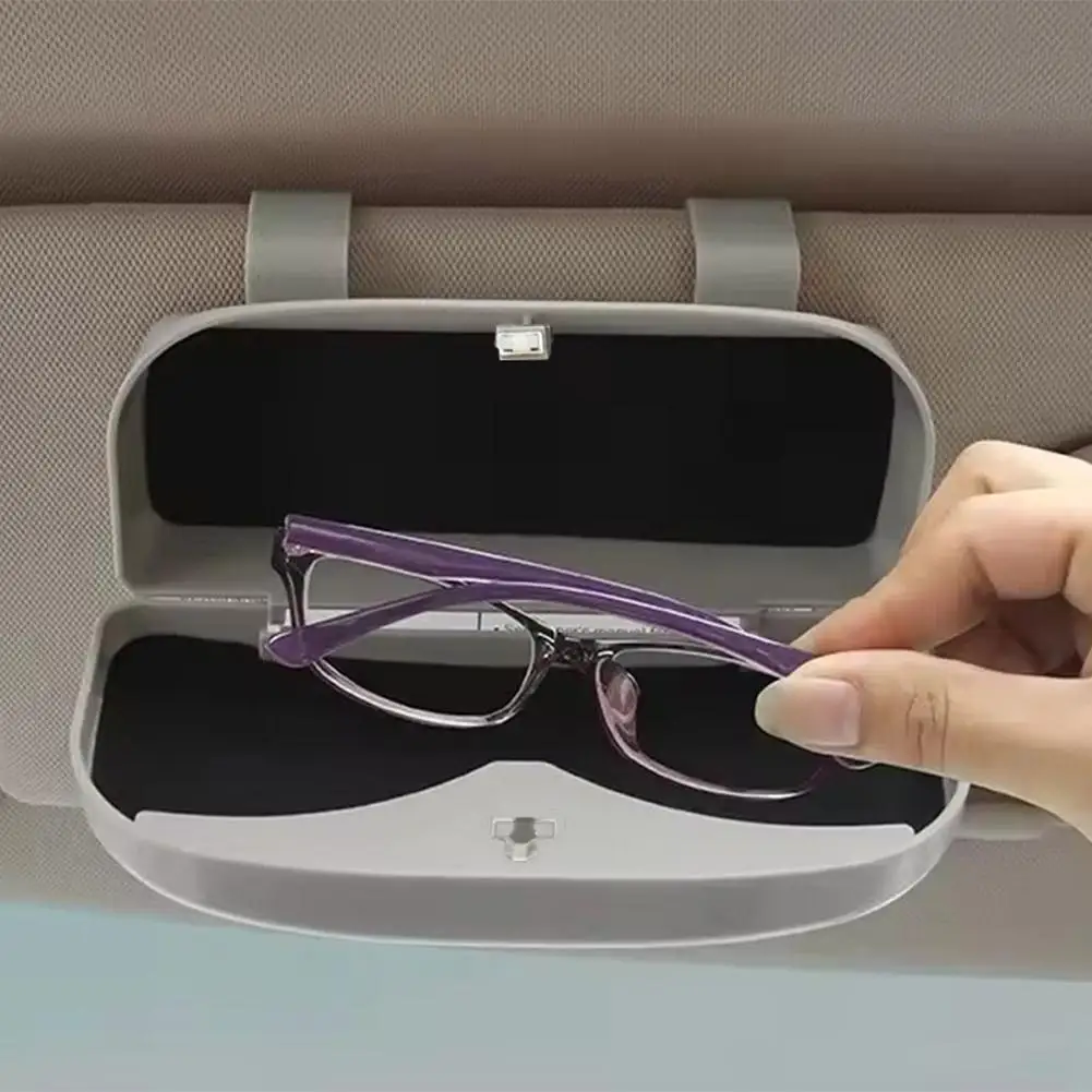 Autobril Box 휴대용 자동차 선글라스 홀더 자동차 운전용 안경 홀더 안경 케이스 선글라스 자동차 렌즈 홀더