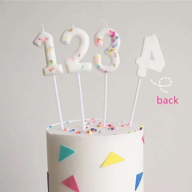 Décoration de gâteau numérique pour enfants, numéro de crème glacée ci-après les cuisson 0-9 avertir les ci-après, décoration de gâteau de fête d'anniversaire pour enfants 3