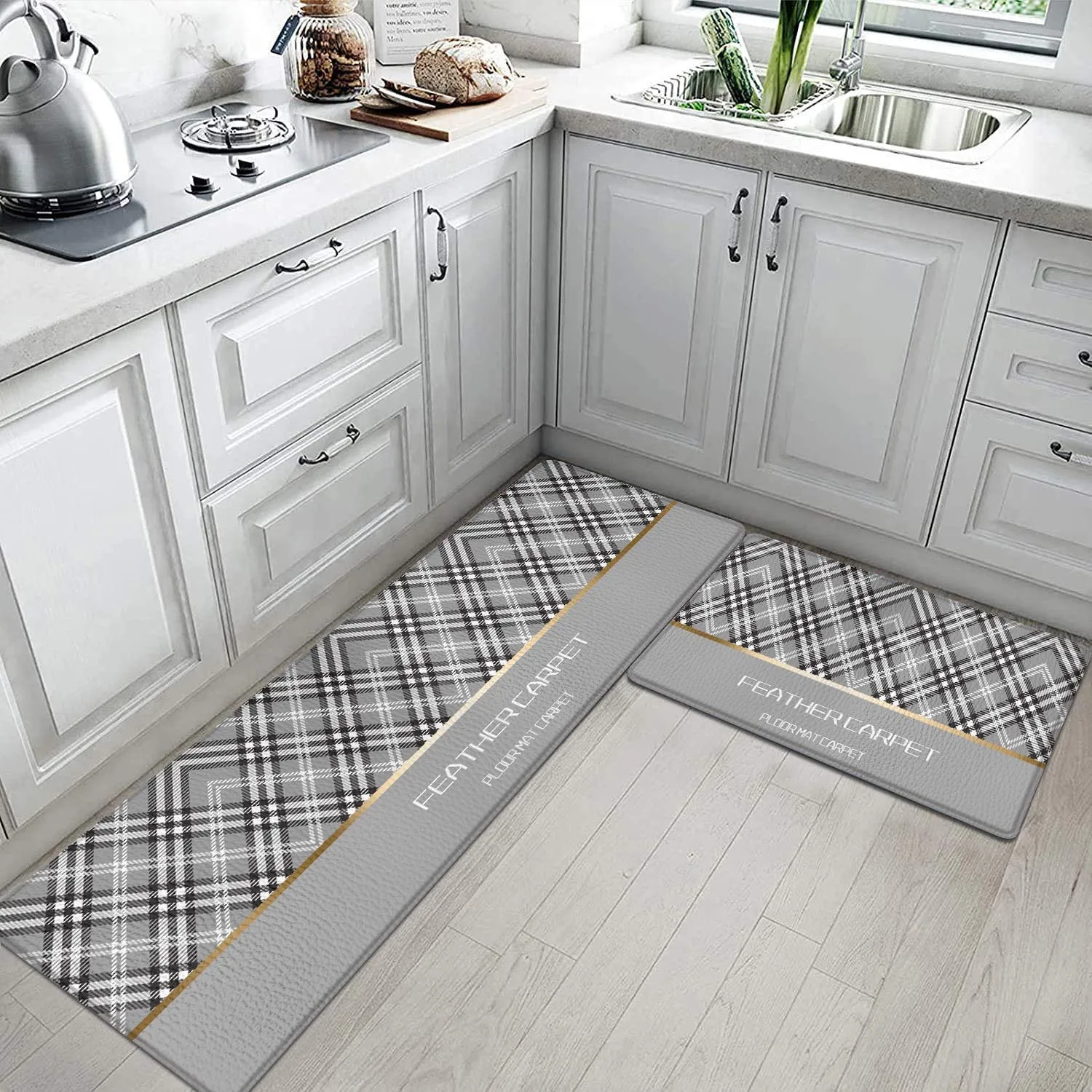 4/5 Inch Thick Kitchen Rugs, Kitchen Mat, Anti Fatigue Floor Mat,  Waterproof Mats & Rugs, Heavy Duty PVC Ergonomic Comfort Standing Foam for  Kitchen