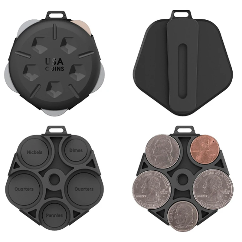 Plastic Coin Collection Purse Wallet Organizer Holder Mini Euro Dispenser Box
