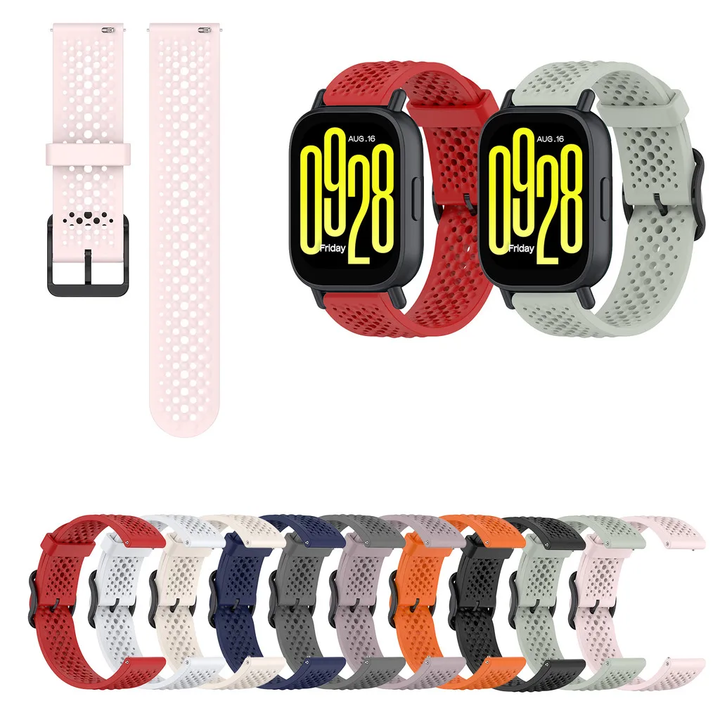 Breathable Soft Silicone Waterproof Sport Watch Strap