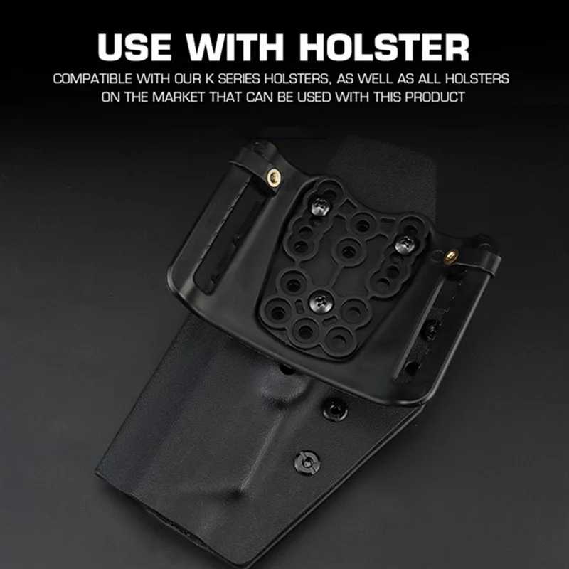 Universal Holster Belt Loop Multi-holes Waist Belt Holster Adapter fits Kydex Holsters Quick Pull Adapter Hunting Accessories