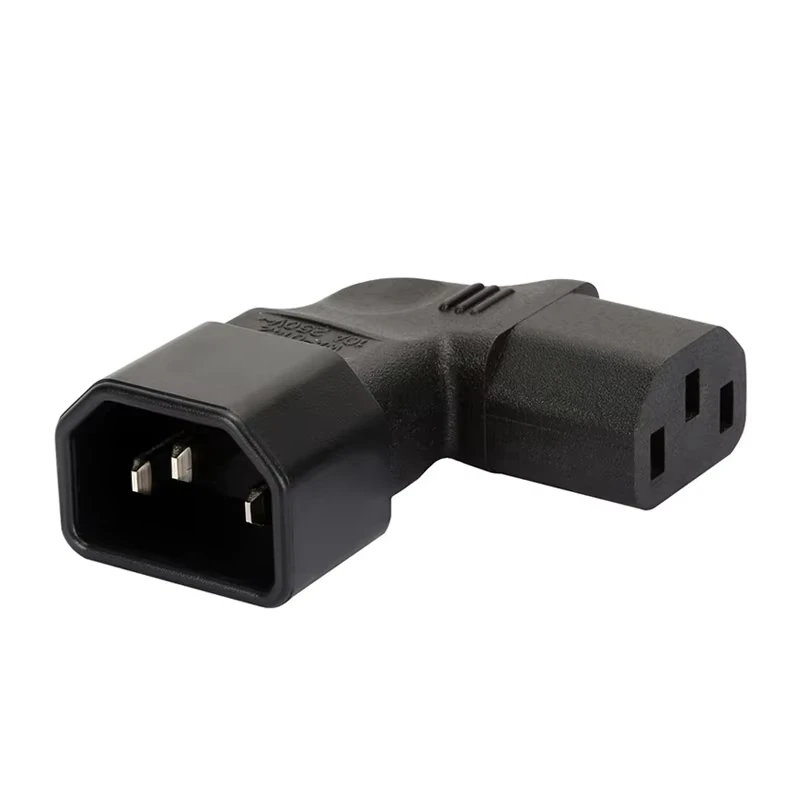 Right-Angle IEC 320 C14 to C13 AC Power Adapter