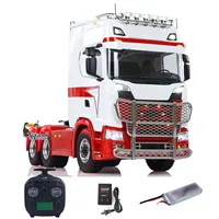 1/14 6x6 Metal Chassis 770S RC Remote Control Tractor Trcuk ST8 Radio Sound Light 2-speed Smoke TOUCAN DIY Painted Finished Car 1