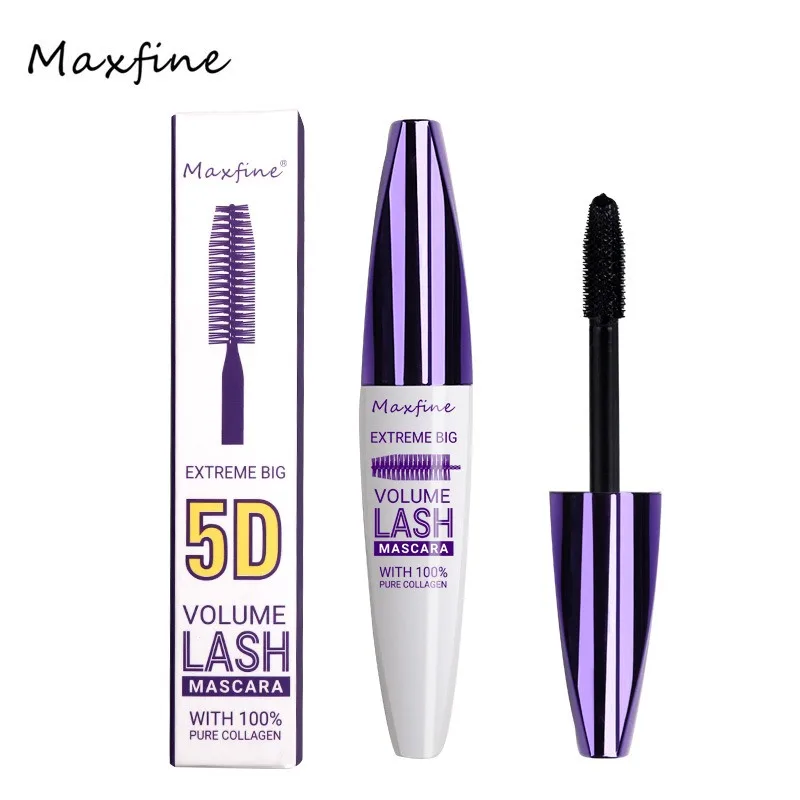 Mascara 5D colorato viola e blu, a lunga durata, impermeabile, ad asciugatura rapida, incurvante, allungante, con testina grande, crema per extension ciglia._voghion.com