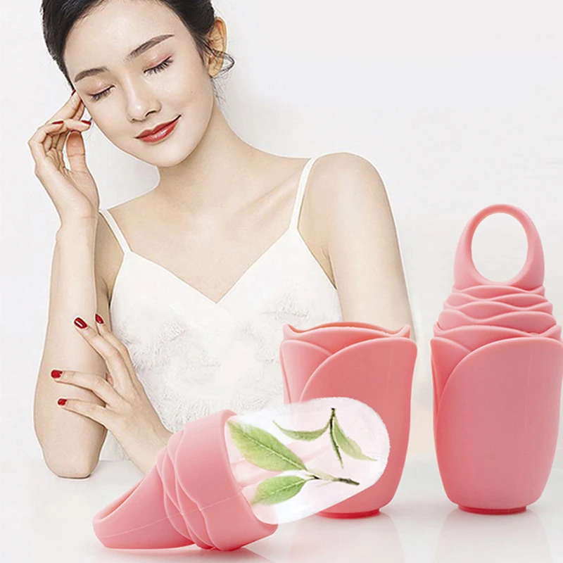 

1pc Skin Care Beauty Lifting Contouring Tool Silicone Ice Cube Trays Ice Globe Ice Balls Face Massager Facial Roller Reduce Acne