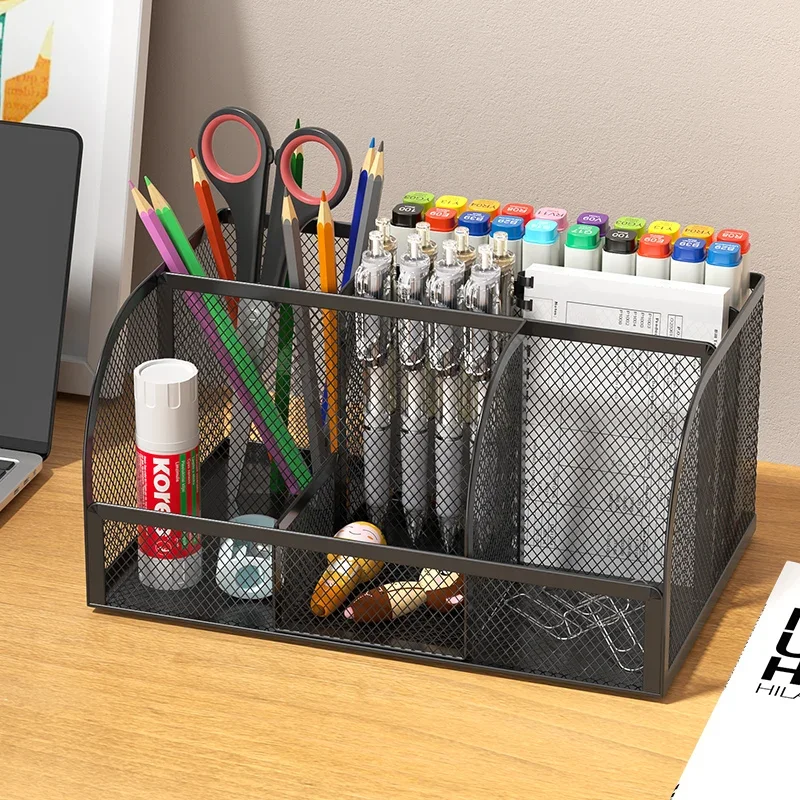 Metal Pen Holder Creative Simple Stationery Storage Box Pen Holder Desktop Decoration Simple Office Supplies Pen Holder Student 4