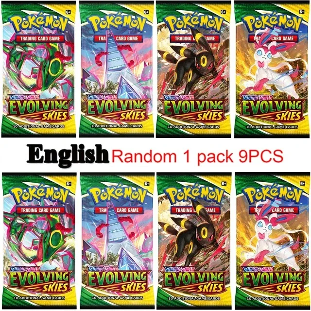 新品　Pokemon Card evolving skies and 151 New Pokemon Card 1 Pack 9/10pcs English SCARLET&VIOLET EVOLVING