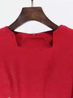 HIGH STREET Newest 2026 Designer Vestido Women's Diamonds Beaded  Cape Sleeve Floor Length Maxi Long Dress - Image 5