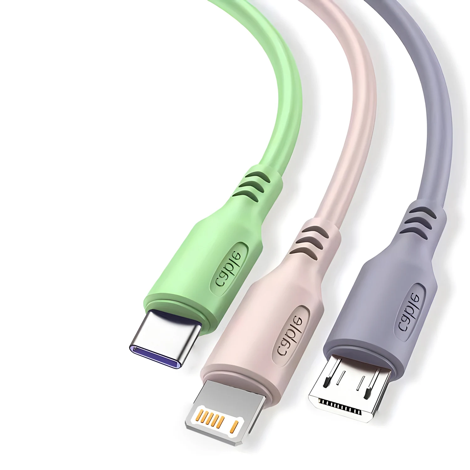 รูปสินค้า 3 IN1 สายชาร์จพอร์ต USB หลายสายชาร์จ USB ประเภท C Micro Charger สายโทรศัพท์มือถือสําหรับ iPhone 14 13 12 Xiaomi