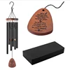 1pc 6 Tubes Aluminum Alloy Wind Chimes with Hook Black Bells for Outside Home Wedding Party Memorial Decoration Ornaments Gifts 2