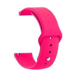 Silicone Watch Strap - 20mm/22mm Adjustable Band, Universal Fit for 22mm Watchband (30 - Barbie - powder)