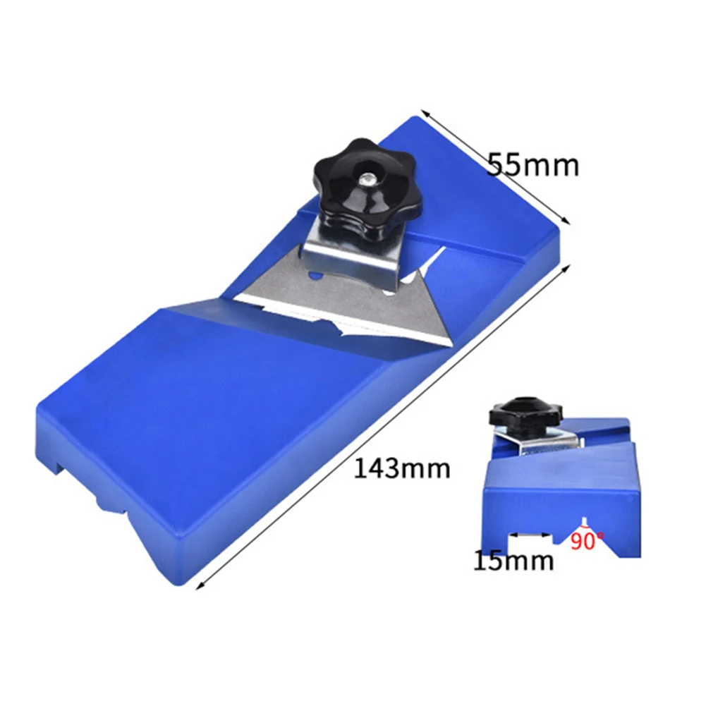 Woodworking Planer Plasterboard V Chamfer Bevel Double Slot 45 Degree Trimming Tool Board Plane Hand Tools