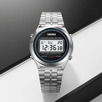 SKMEI 2146 Back Light Display Stopwatch Digital Sport Watches Stainless Steel Men Waterproof Date Alarm Wriswatch reloj hombre 2