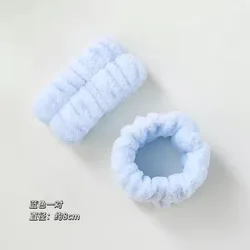 2-Piece Absorbent Wrist and Hairband Set - Size fits all (SKY BLUE)