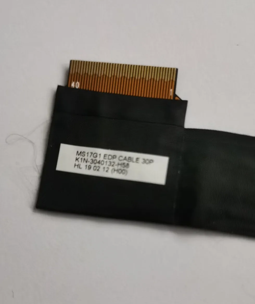 Cabo de Tela de Vídeo para Msi Gs75 Gs76 Ms17g1 Ms17g1 Ms-17g3 Ms17gx Ms-17h1 Ms17h1 Laptop Lcd Led Display Ribbon Flex Cabo - Imagem 2