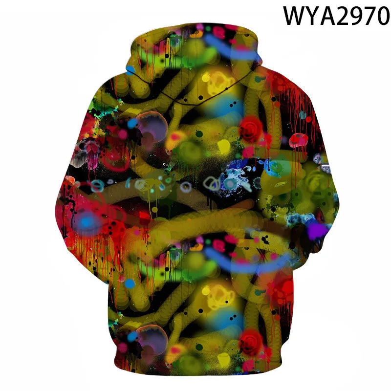 Rainbow doodle Fashion street hipster men clothing 3D printing European